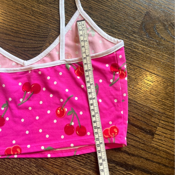 One By One Pink Cherry Top and Shorts Set (Size Small) - Picture 4 of 6